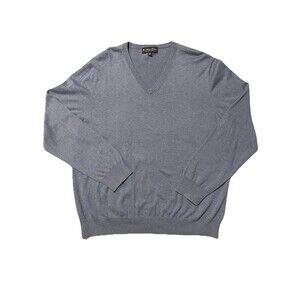 BROOKS BROTHERS‎ 100% Supima Cotton V-neck Sweater Blue Size EXTRA LARGE